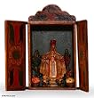 Painted wood retablo, 'Our Lady of Mount Carmel'