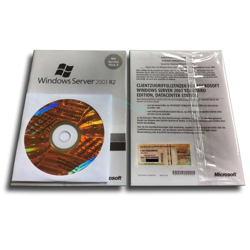 Systembuilder Windows Server Standard 2003 R2 w/SP2 64Bit x64 Deutsch 1pk DSP OEI CD 1-4CPU 5 Clt NonOSB