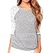 JiTM Women's Floral Lace Stitching Crewneck Long Sleeve sweatshirt