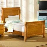 Alexander Julian's Cottage Youth Sleigh Bed (Pinstripe Pine) (Twin) by Vaughan-Bassett