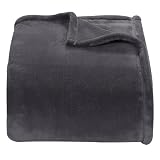 Home Gray Microplush Blanket - King