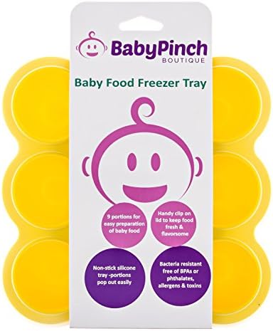 Baby Pinch Boutique Silicone Freezer Tray with Clip-on Lid for Baby Food Storage -Discontinued