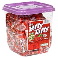 Wonka Laffy Taffy, Cherry Flavor, 165-Count Container (Pack of 2)