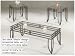 ELEGANT 3 PC COFFEE TABLE SET IN BLACK "MATRIX" DESIGN