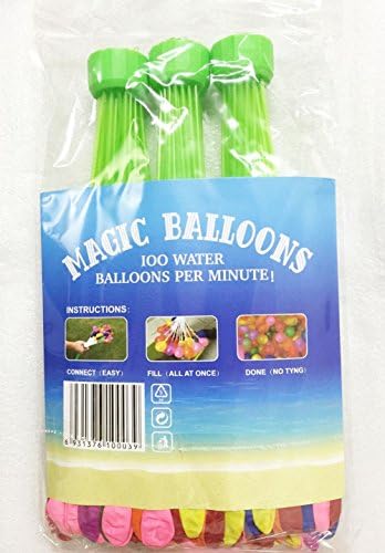 GOBLIN Magic Water Balloons, Kids Toy 100 Water Bunch of Balloons with 3 Different Color Fill in 60 Seconds, Gift for Boys &amp; Girls Outdoor Sports Like Picnics, Pool Party Favor and Summertime Fun