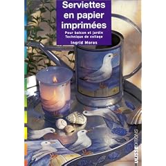 Serviettes en papier imprim�es : Pour bacon et jardin, technique de collage