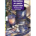 Serviettes en papier imprim�es : Pour bacon et jardin, technique de collage