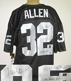 Marcus Allen Oakland Raiders NFL Autographed/Hand Signed Authentic Style Black Jersey with HOF 03, S
