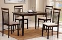 NEW 1 Table + 4 Chairs Dinette Sets Cappuccino