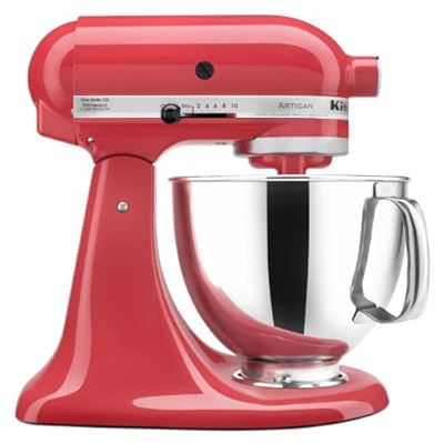 Kitchenaid Tilt Back Head Stand Mixer 325-w 5 Quart Ksm150pswm Water Melon Red