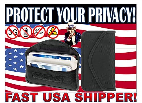 RF Cell Phone Anti-Tracking Signal Blocker & Radiation Shielding Wallet Pouch