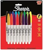 Sharpie Permanent Marker Fine Tip Assorted 17 Pack