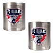 FC Dallas MLS 2pc Stainless Steel Can Holder Set - Primary Team Logo by Great American Products