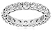 Platinum-Plated Sterling Silver Swarovski Zirconia (3cttw) Eternity Ring