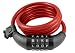 Wordlock CL-408-RD 4-Letter Combination 5 Foot Cable Bike Lock, Red