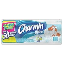 Charmin Ultra Bathroom Tissue, 20 Giant Rolls (Five 4-Roll Packs), 250 2-Ply Sheets per Roll