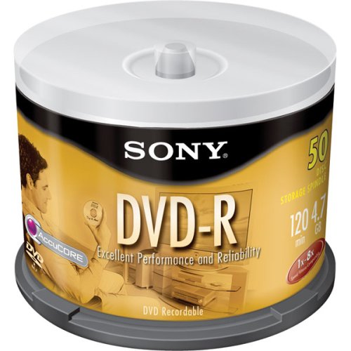 Sony 50PK DVD R 4.7GB 16X SPINDLE