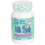 Genesis Nutrition  Milk Thistle Liver Tonic Capsules, Maximum Potency, 400 mg, 50-Count Bottles (Pack of 4)