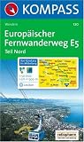 Europ&auml;ischer Fernwanderweg E 5, Teil Nord: Wandern - 1:50.000 - 