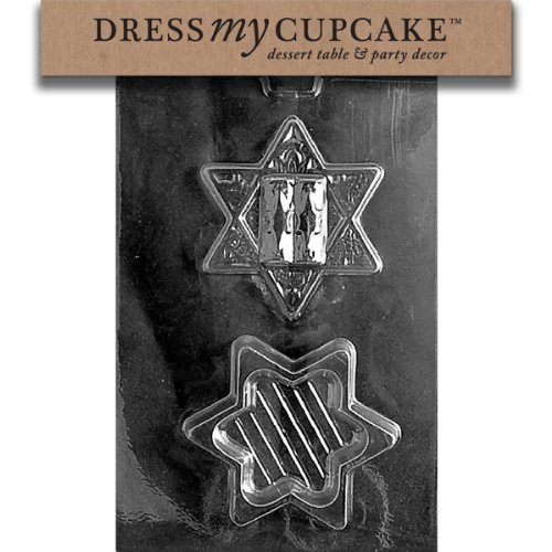 Dress My Cupcake DMCR029 Chocolate Candy Mold, Star of David Pour Box