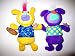 SET OF 2 RARE Fisher-Price The Sing-A-Ma-Jigs - YELLOW AND DARK PURPLE