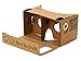 Google Cardboard kit, 45mm Focal Length Virtual Reality Headset - With Free NFC Tag & Headstrap (Brown)
