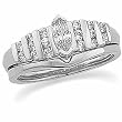 Platinum Diamond Wedding Set - 0.50 Ct.