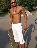  : Skatershort long - Boxer Bermuda Short im Skater Look - Baseball Star Style