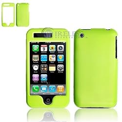 Neon Green Protex Snap-On Cover Hard Case Cell Phone Protector for Apple iPhone 3G i-phone