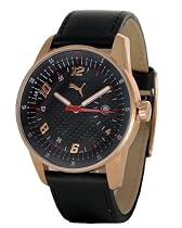 Puma Men's Race Black Leather Watch #PU14077A0206.039