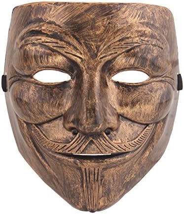 YIDEA Fashion Resin Masquerade Costume Face Mask for Halloween Party Cosplay Holiday Souvenir Gift(Retro-bronze)