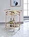 Acme Furniture 98192 Lakelyn Serving Cart, One Size, Clear Glass and Rose Gold