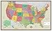 24x36 United States, USA Contemporary Premier Wall Map Poster (24x36 PAPER)
