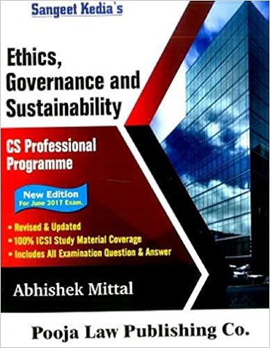 Sangeet Kedia CS Professional Programme 2017 Ethics, Governance & Sustainability Book