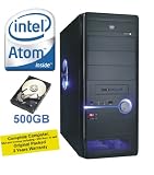 DESKTOP PC INTEL ATOM N230 - 2,00GB DDR-2 RAM PC800 - Intel® Graphics Media Accelerator HD X950 - 500GB Hard Disc SATA-2 - 22x Multi Format DVD WRITER Dual Layer SATA - all in one CARDREADER - 5.1 Sound - Gigabit LAN