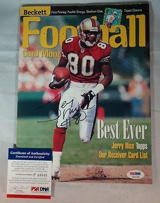 JERRY RICE signed *BECKETT magazine* PSA/DNA 49ERS - Autographed NFL Magazines