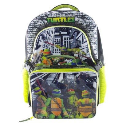 Teenage Mutant Ninja Turtles Comic Style 16" Backpack w Lunch Box