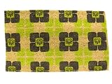 Kitchen & Housewares : Present Time Door Mat, Tile Print Green