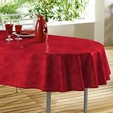 Nappe ovale Béton ciré Rouge