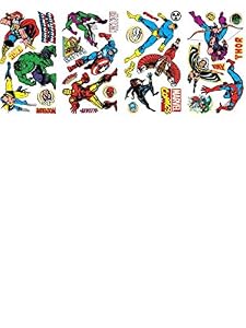Roommates Rmk2328Scs Marvel Character Peel And Stick Wall Decals, 32 Count