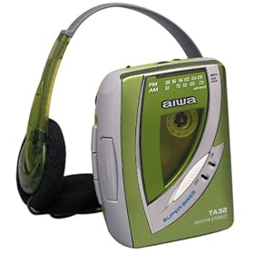 Aiwa HS-TA32 AM/FM Stereo Cassette w/Auto Reverse & Super Bass (Green)