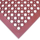 Rubber-Cal Dura-Chef Jr. Non-Slip Rubber Kitchen Mat - 1/2inch x 3ft x 5ft - Red Anti-Fatigue Rubber