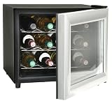 Haier HVT12ABS 12-Bottle-Capacity Table-Top Wine Cellar, Black with Silver Trim