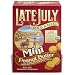 Late July Organic Mini Peanut Butter Bite Size Sandwich Crackers, 5-Ounce Boxes (Pack of 12)