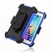 Galaxy S6 Edge Case, MeKo® Shockproof Rugged Hybrid Heavy Duty Full Protective Samsung Galaxy S6 Edge Case with Belt Clip Holster Kickstand (Blue)