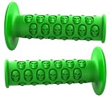 Green Moto Grip Brand Mx Skull Dirt Bike Motorcycle Grips