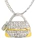 MIT Cables - 18k White Gold 18" Double Strand Cable Chain & 3/4" (19mm) tall Purse Pendant, w/ 1.31 Carats Brilliant Cut Diamonds