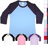 American Apparel KIDS Baby Rib 3/4 Sleeve Raglan Tee