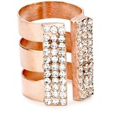 Sheila Fajl Rose Gold-Plated Stack Look Cubic 