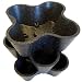 Image of Lucky Clover Stackable Plant Pots Granite (set of 3)